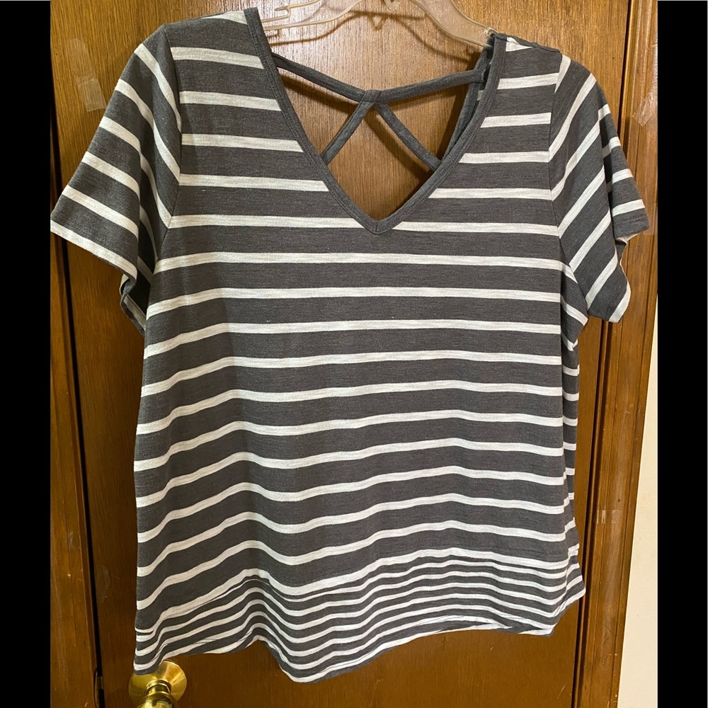 Lane Bryant striped tee 18/20